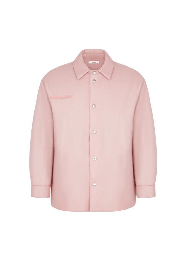 Flower-Warmth Padded Overshirt - Magnolia Pink