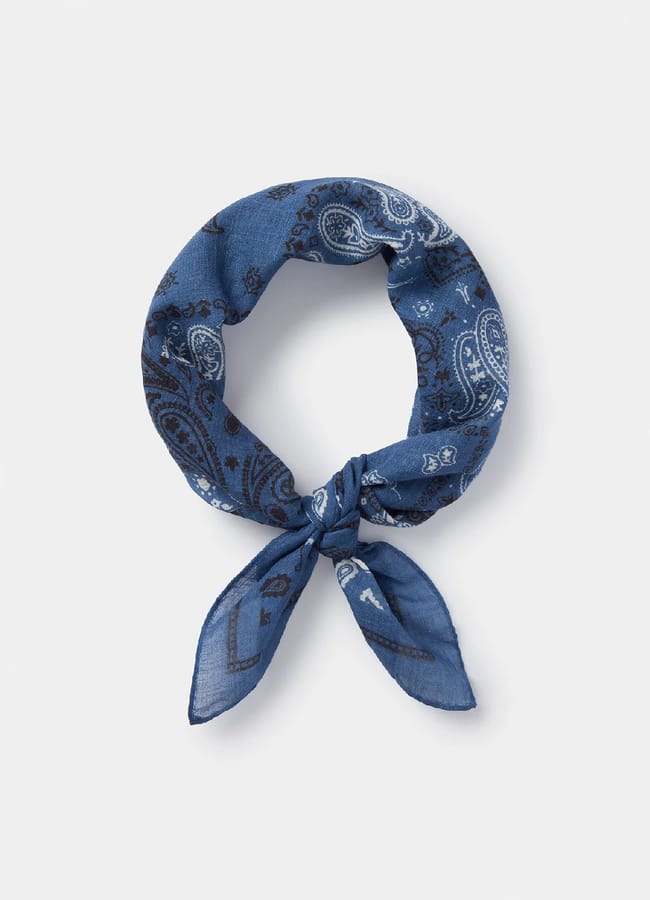 SIRPLUS Blue Patchwork Bandana