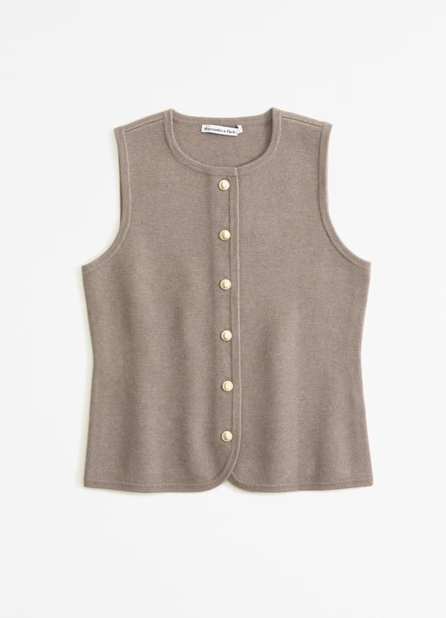 abercrombie The A&F Mara Crew Sweater Vest