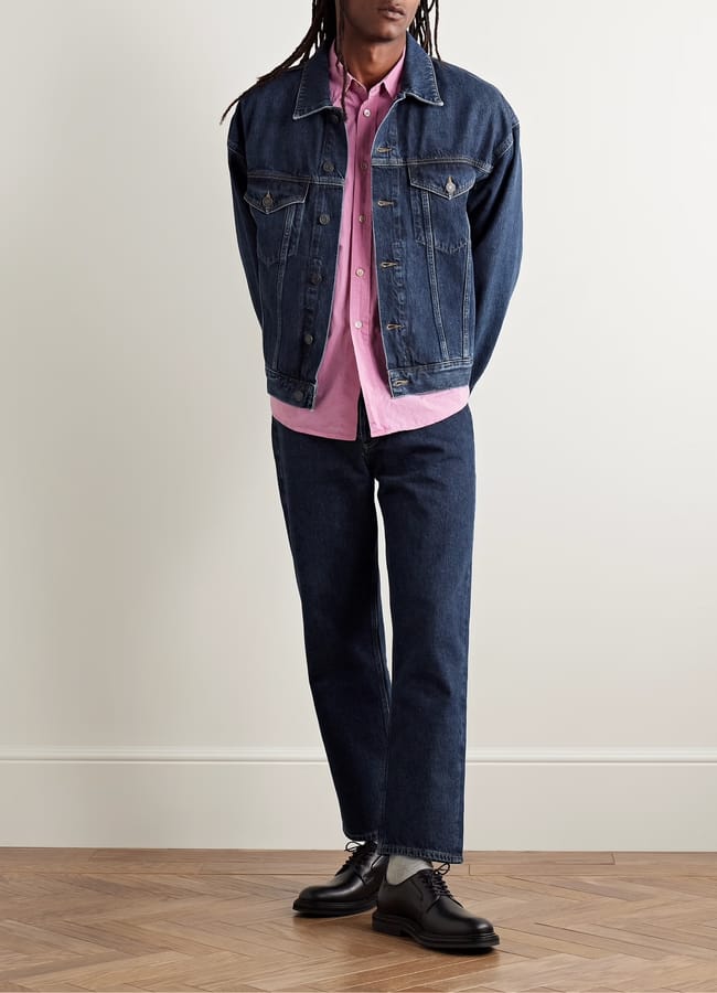 male model wearing AGOLDE 90's Straight-Leg Jeans