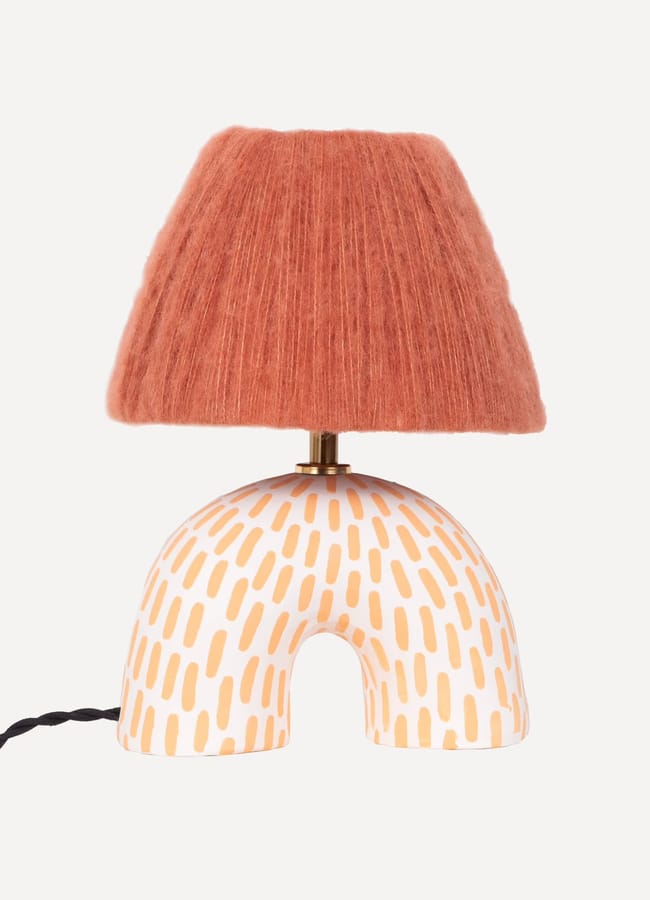 Hannah Simpson Studio Orange Dash ‘Me’ Table Lamp with Matching Lampshade