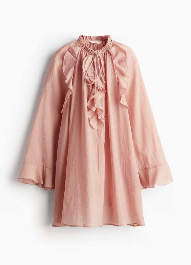 pink H&M Flounce-trimmed dress