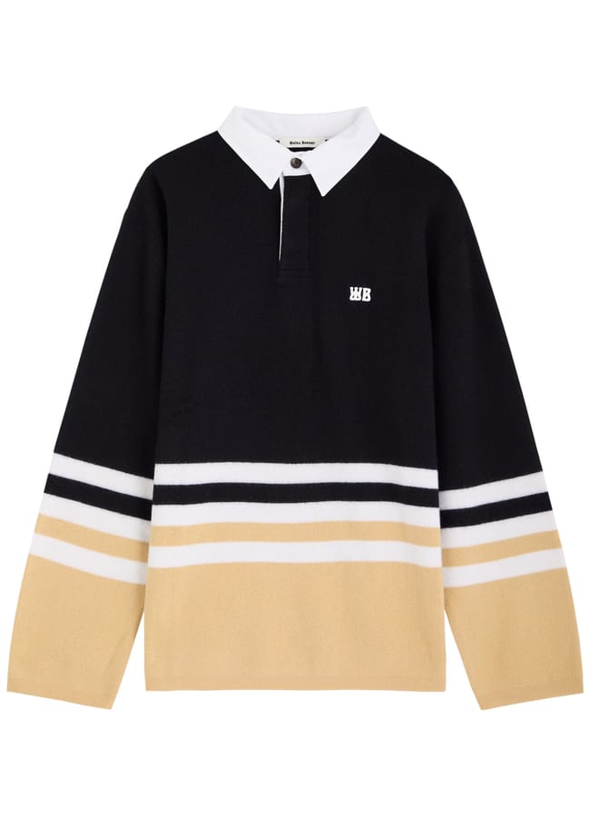 Cypher striped wool polo jumper £650.00