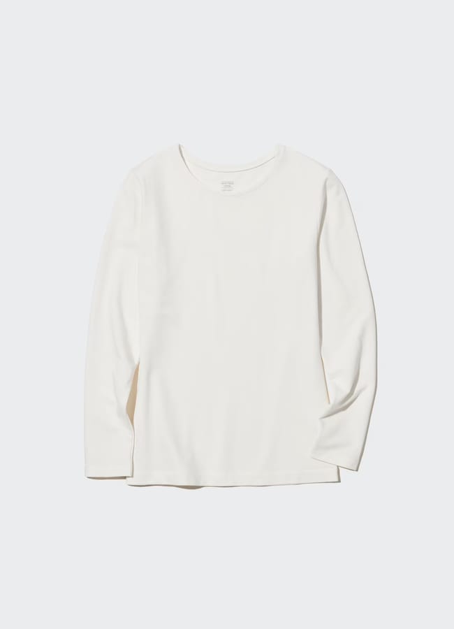 UNIQLO HEATTECH Extra Warm Cotton Crew Neck T-Shirt