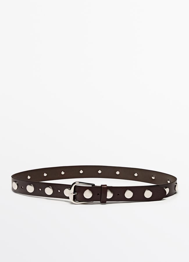 md Studded nappa leather belt