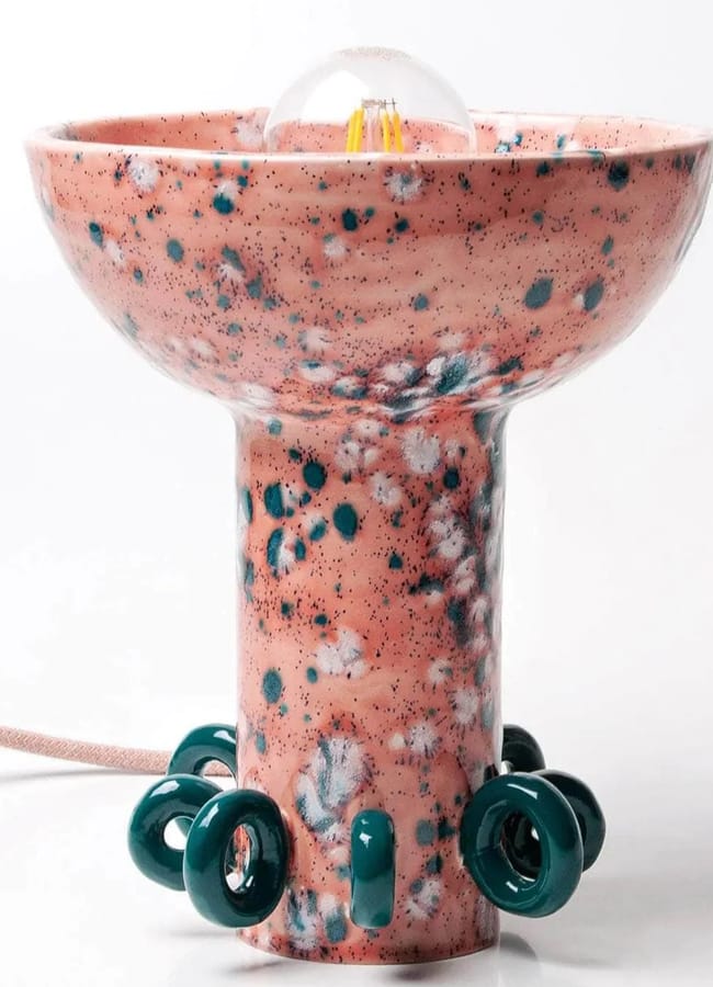 Arianna De Luca pink ceramic lamp