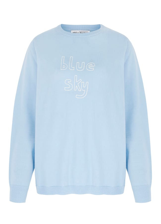 M&S X Bella Freud Merino Blue Sky Jumper £49.50 (2)