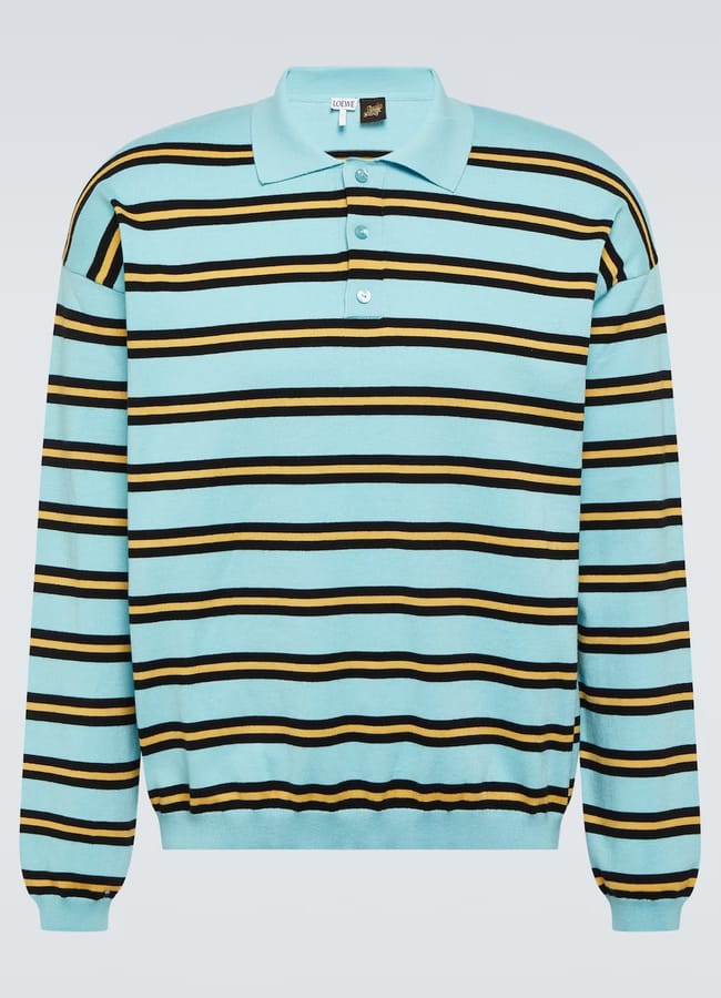 Loewe Paula's Ibiza BLUE STRIPED RUGBY SHIRT