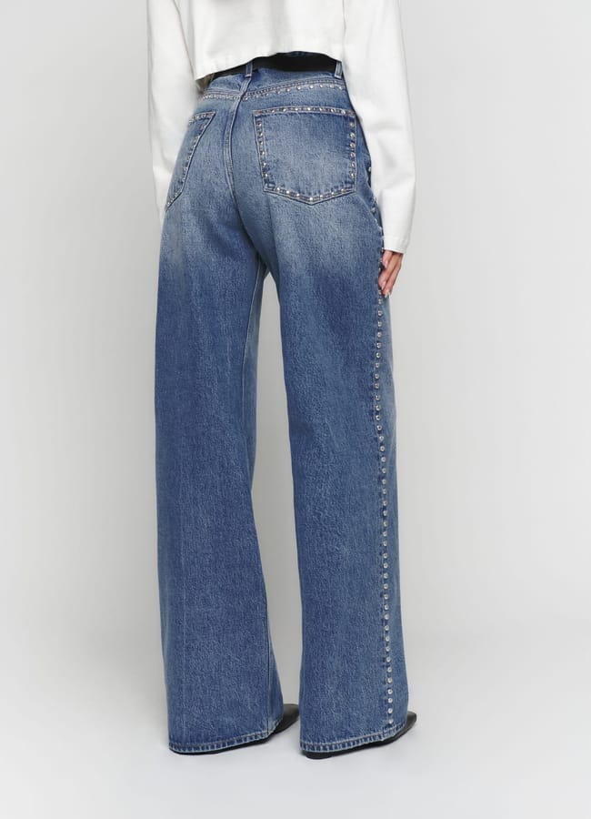 reformation Cary High Rise Slouchy Wide Leg Jeans