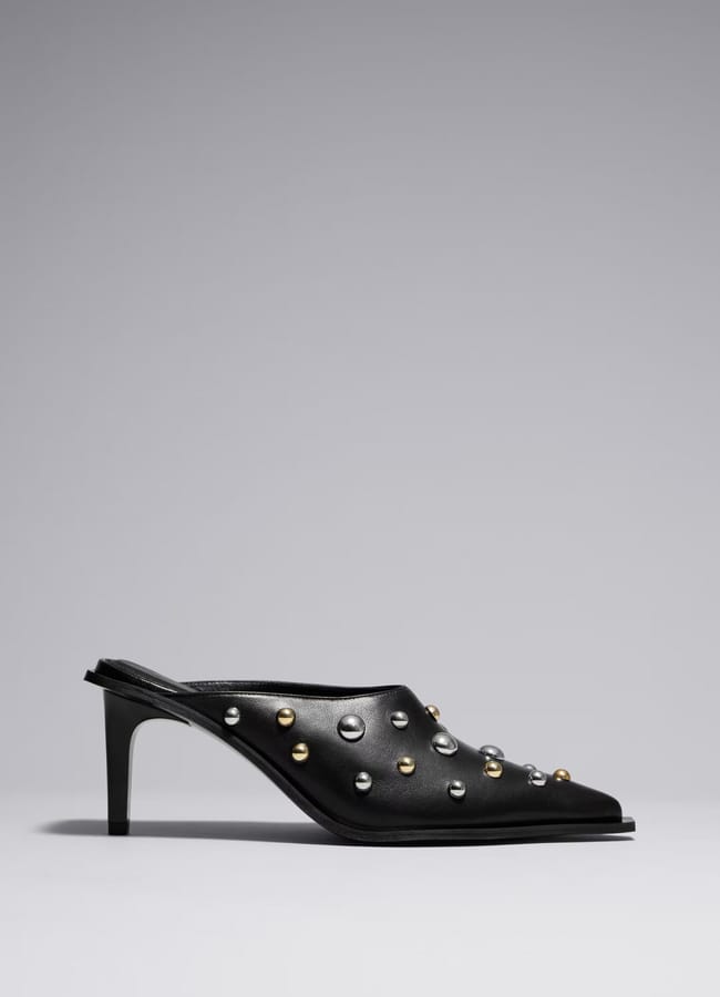 Studded Leather Mules
