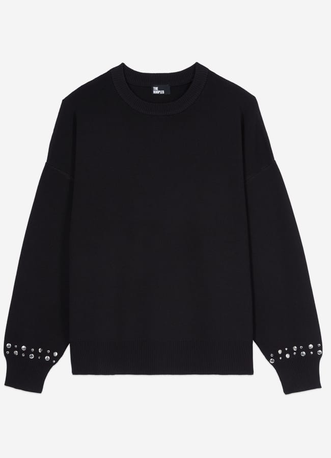 Black sweatshirt with studs
