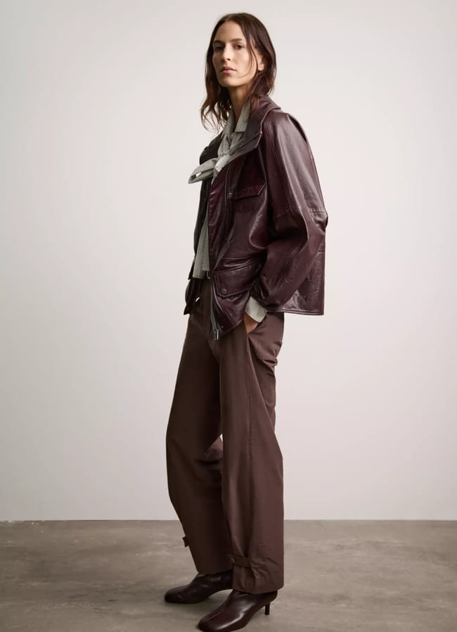 ZARA LEATHER JACKET ZW COLLECTION