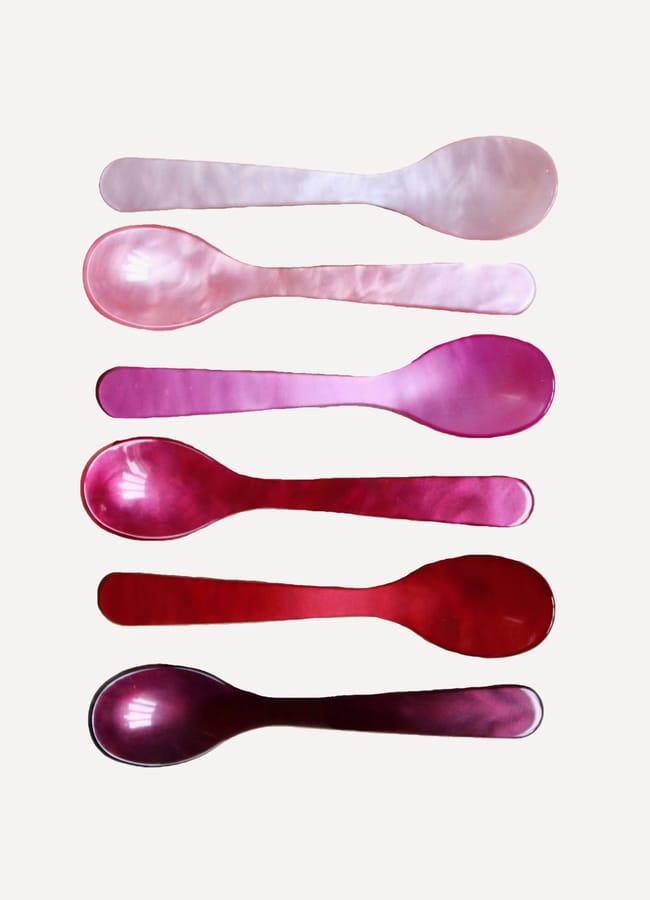 Artemis Deco Raspberry Ripple Spoons (Set of 6)