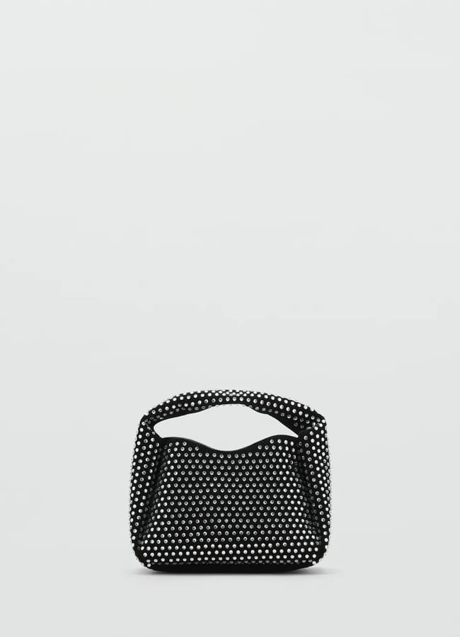 MANGO Mini rhinestone chain bag