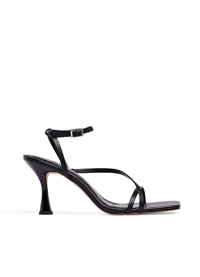 black strappy heels