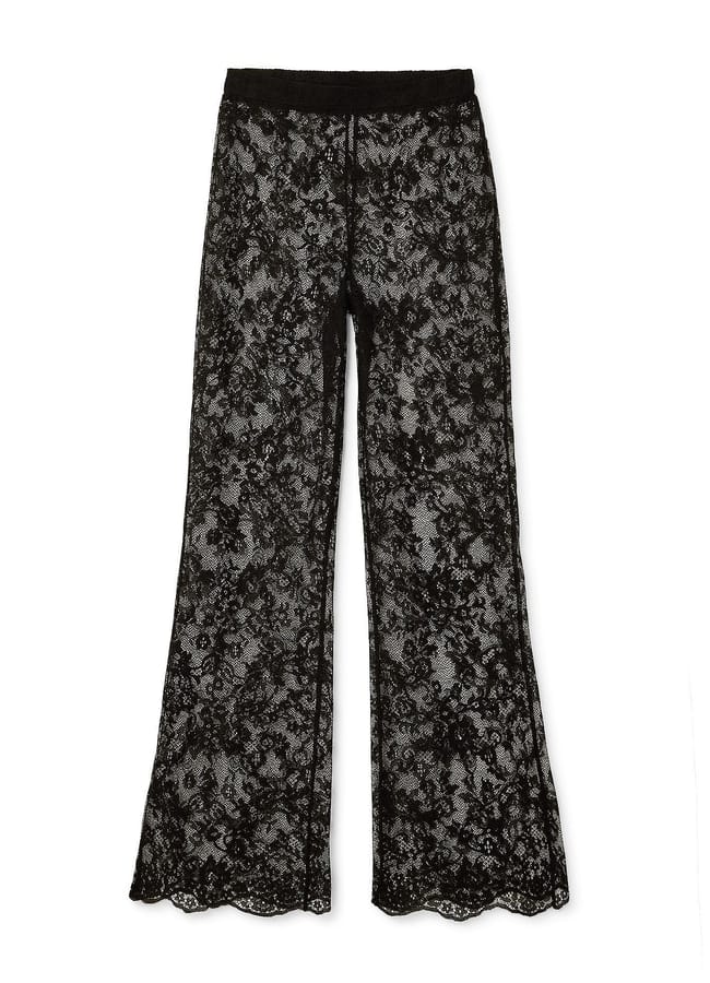 black lace trousers
