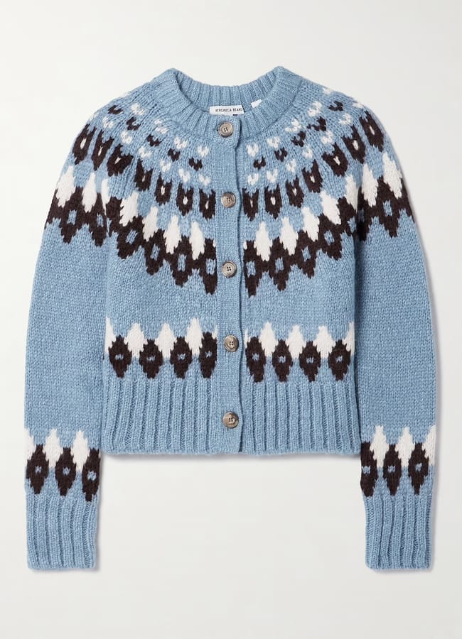 VERONICA BEARD Christina Fair Isle alpaca-blend cardigan £600