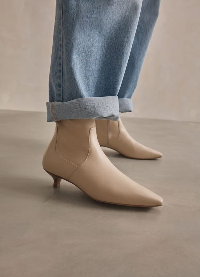 NEXT Cream Forever Comfort® Chisel Toe Sock Boots