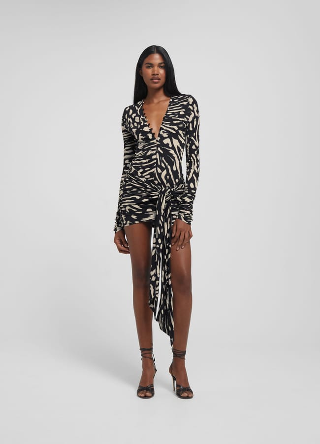 model wearing leontina dress