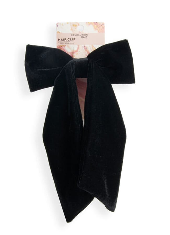 velvet bow hairclip