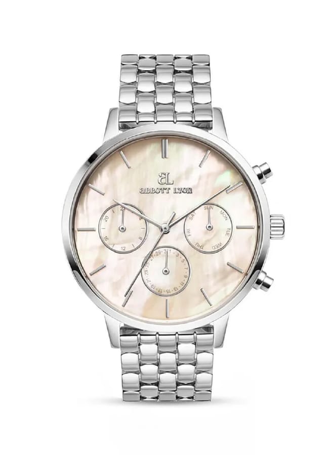 Silver Pearl Link Nueva 40 Watch
