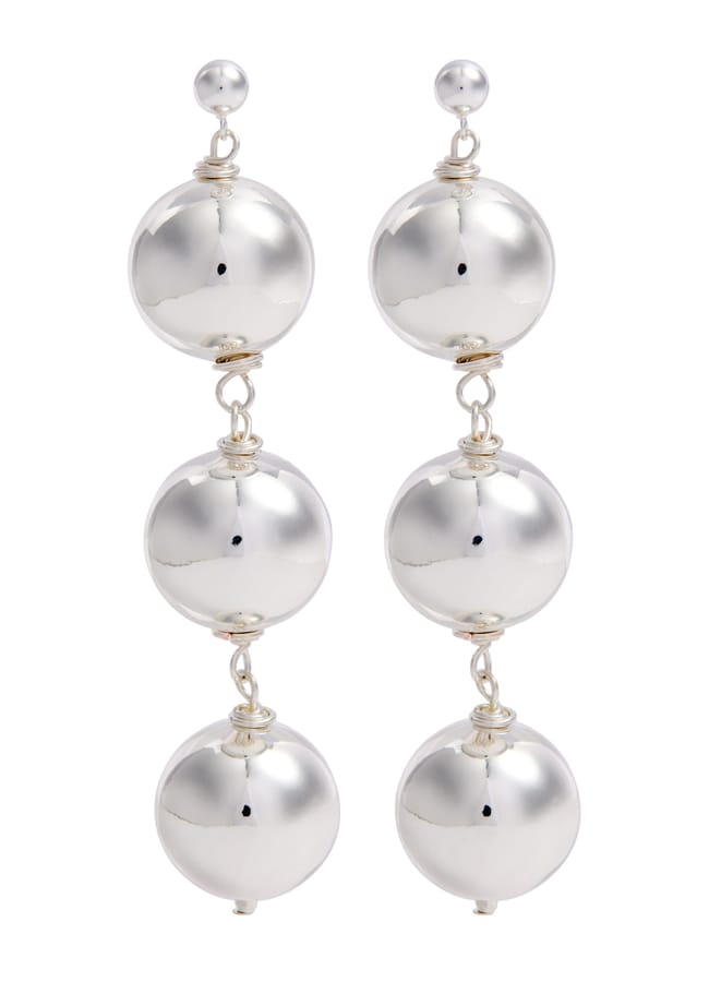 HN PEARL OCTOPUSS.Y Sterling silver sphere drop earrings
