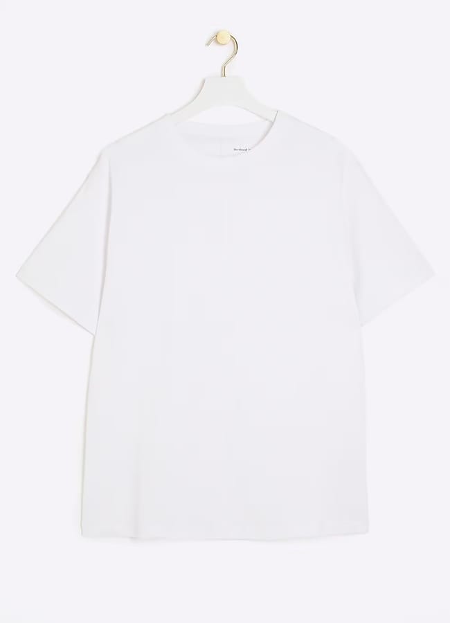 RIVER ISLAND White oversized seam t-shirt