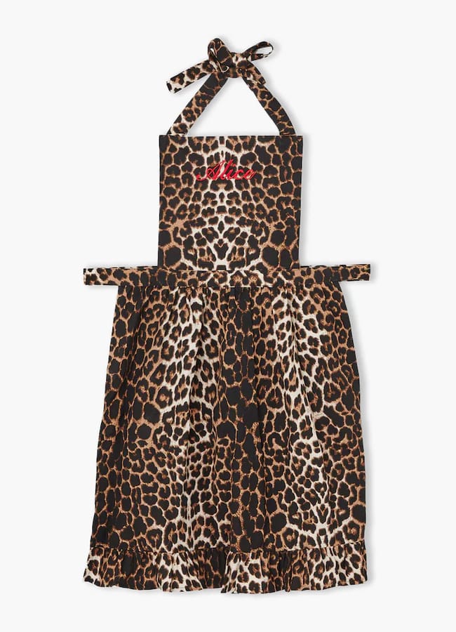 Frilled Leopard Apron