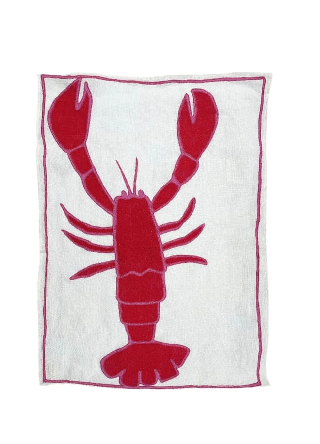 lobster print tea towel
