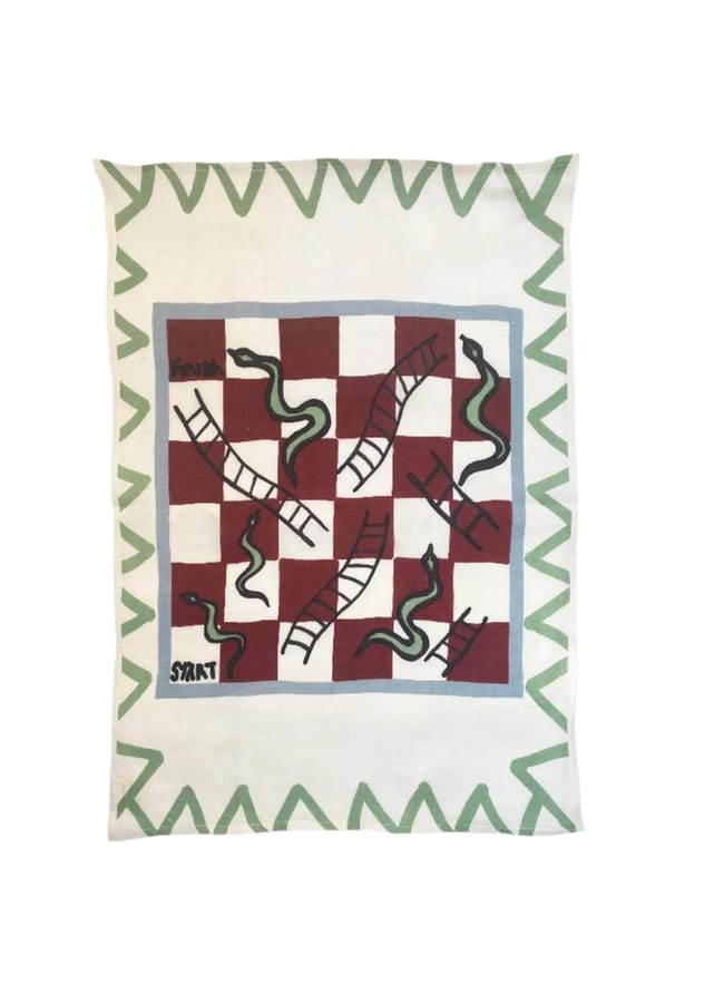 Snakes & Ladders Tea Towel Amuse La Bouche London