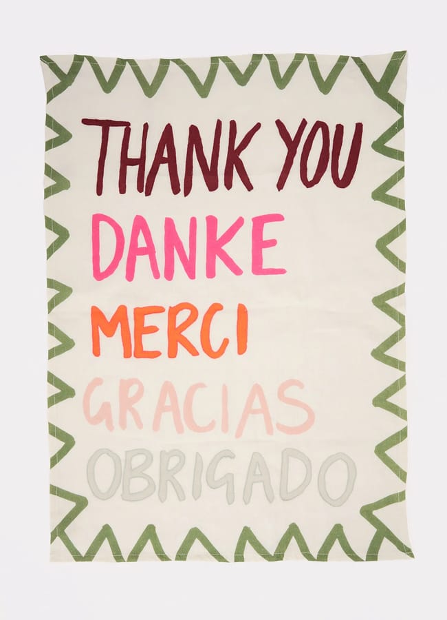 thank you tea towel