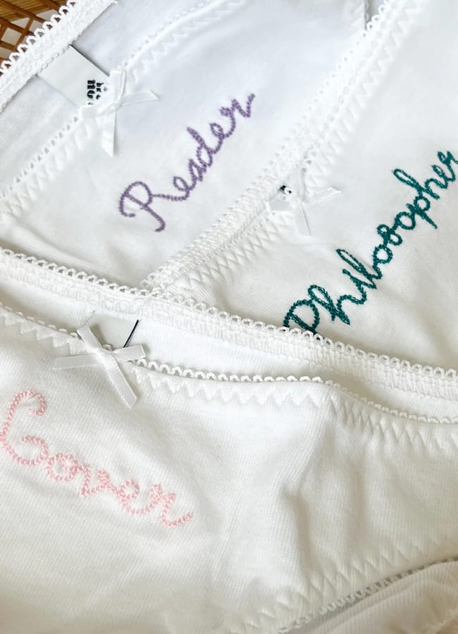 embroidered knickers