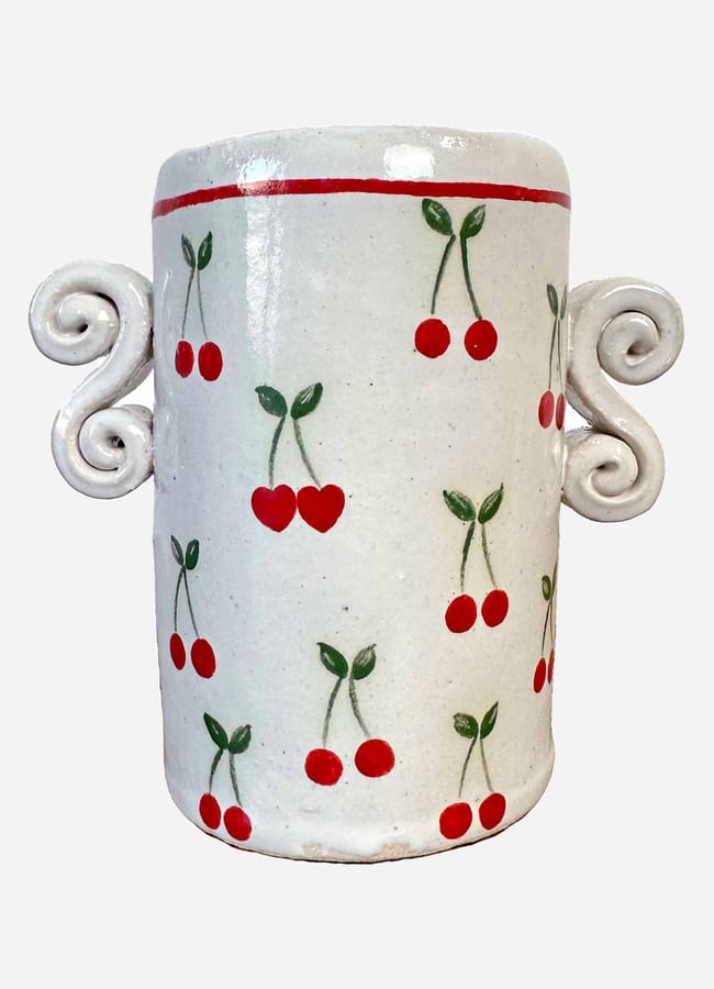 Minnie-Mae Studio Cherry Amour Love Heart Vase