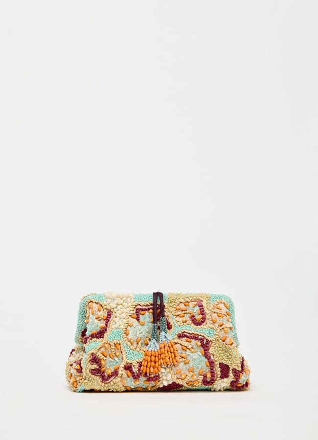 beaded clutch bag