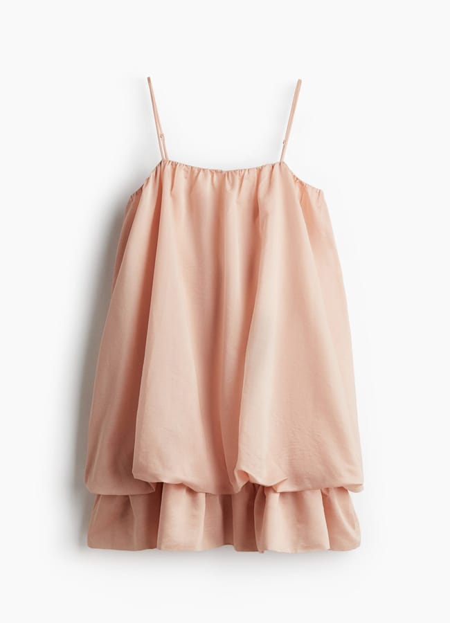 PINK BUBBLE HEM DRESS