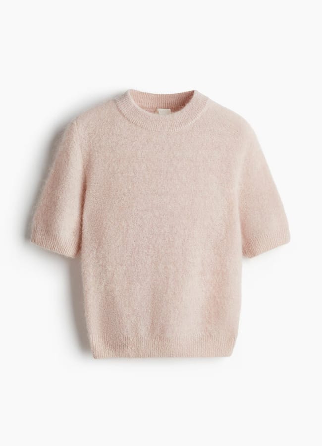 pink H&M Mohair-blend top