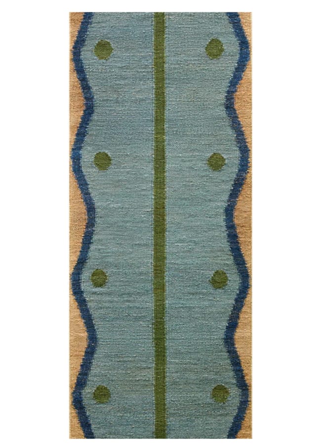 Skye Runner - Antique Blue & Moss Green