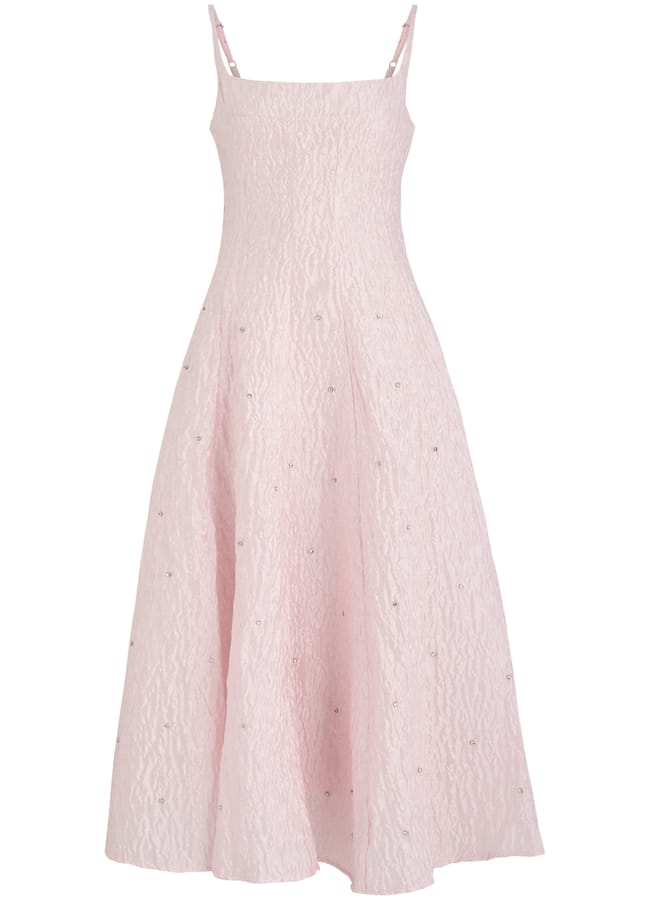 SISTER JANE Ballerina floral-jacquard cloqué midi dress