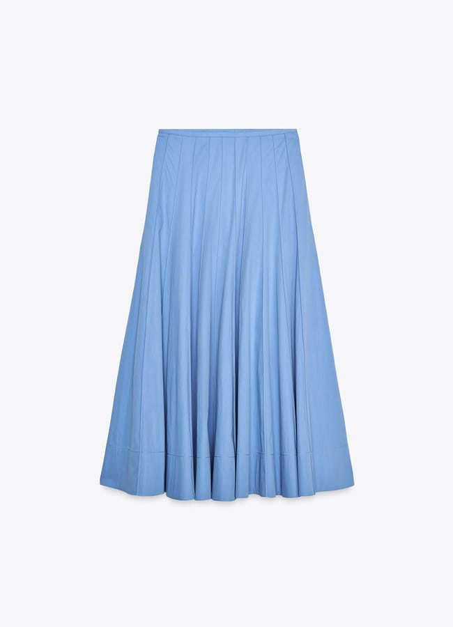 blue skirt