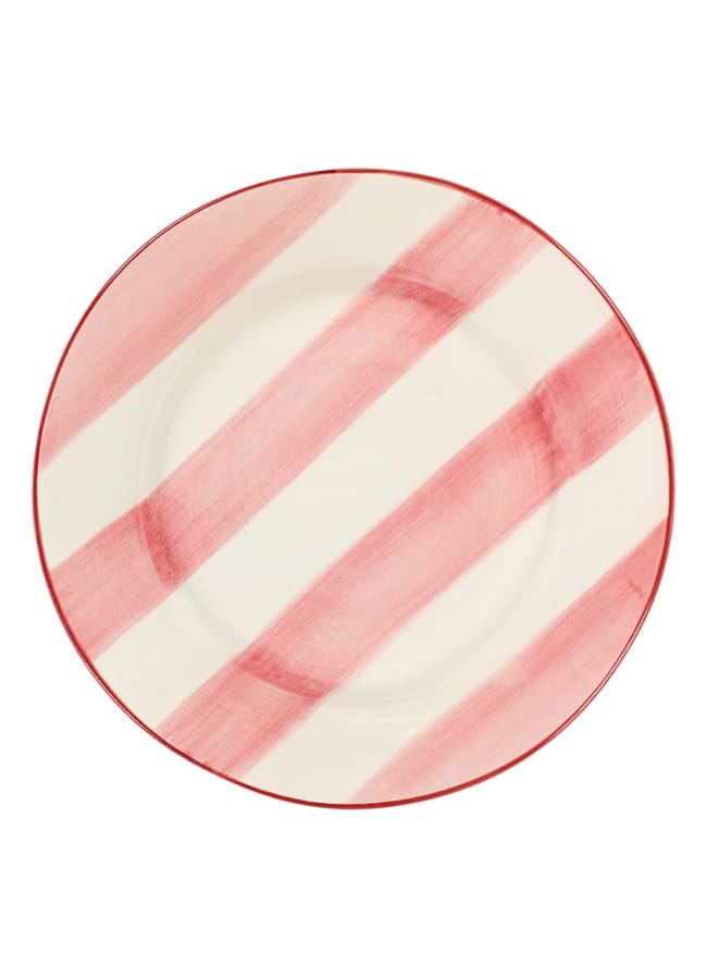 Anna + Nina Striped Posy Dinner Plate