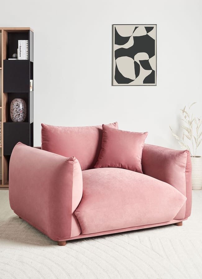 Beliani Armchair LUVOS Velvet Pink