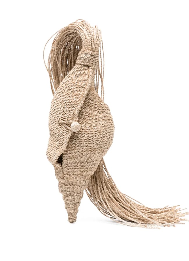 Cult Gaia Camilla interwoven fringed clutch bag £306.
