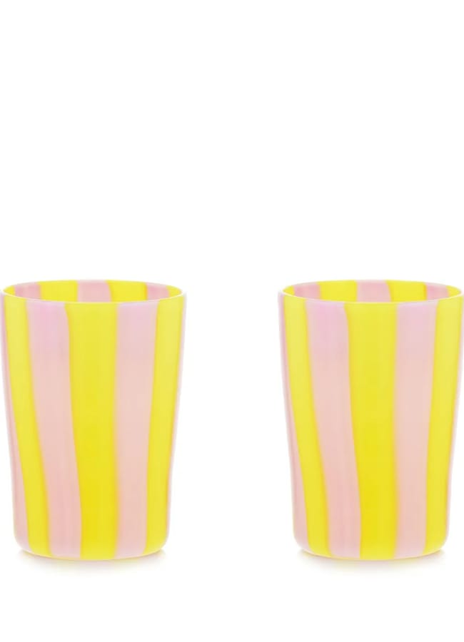 striped tumblers