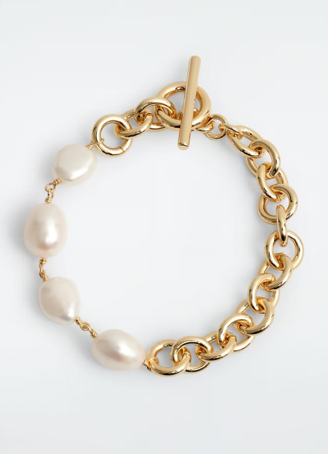 FRESHWATER PEARL CHAIN BRACELET