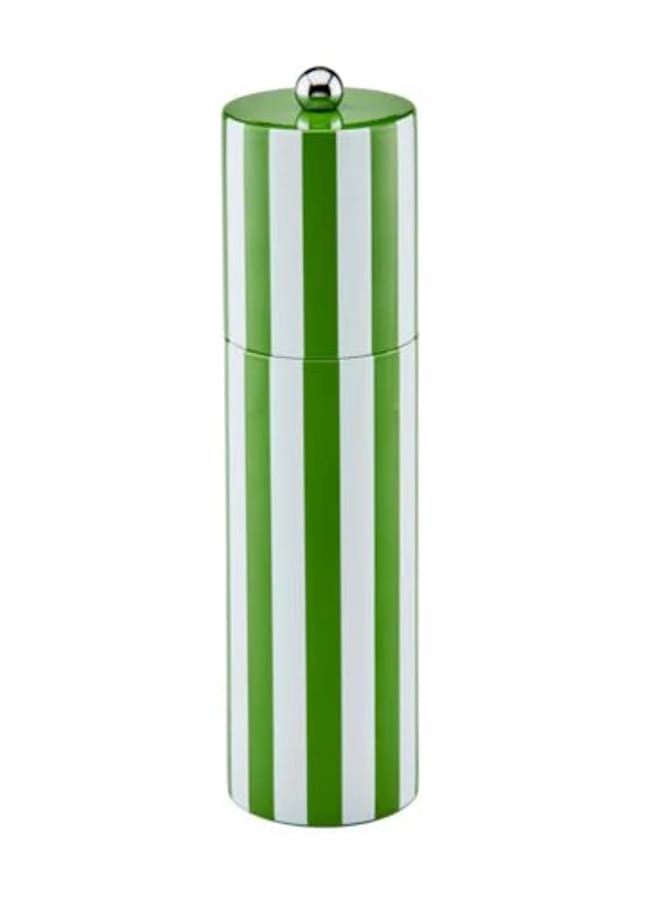 Green Striped Column Salt or Pepper Mill