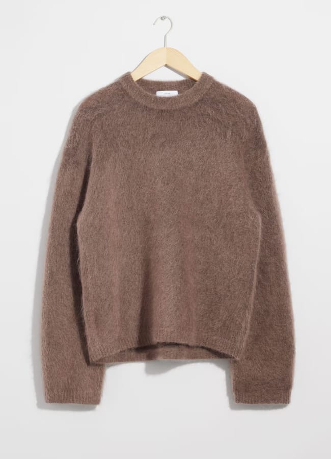 brown mohair jumper
