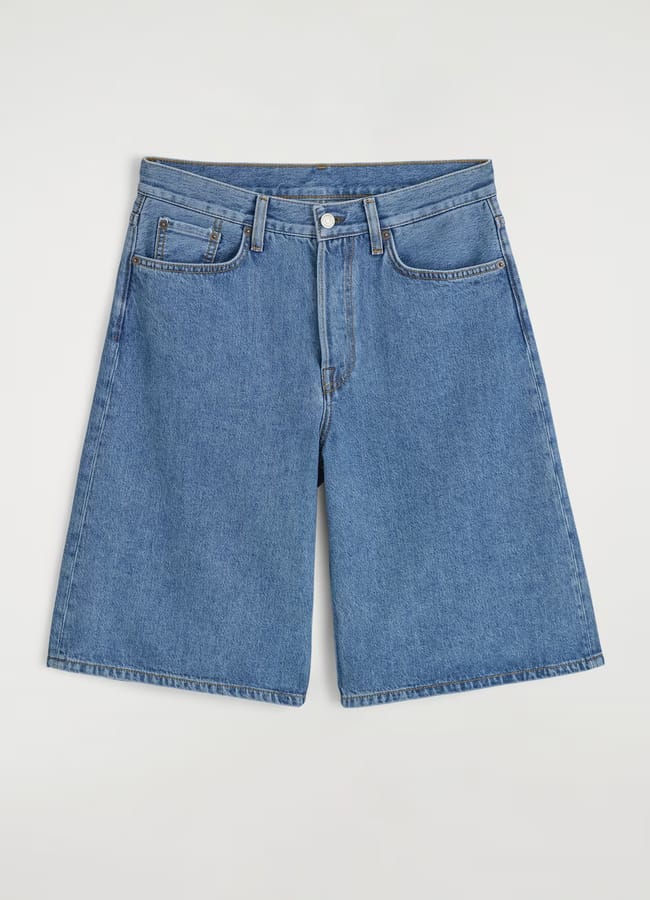 LONGLINE DENIM SHORTS