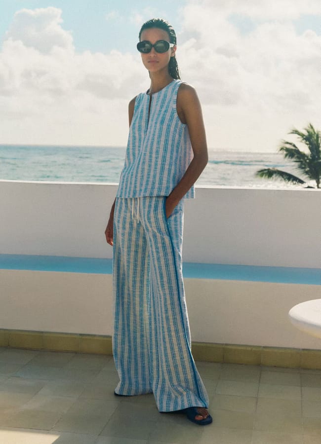 Me + Em Textured Stripe Track Pant
