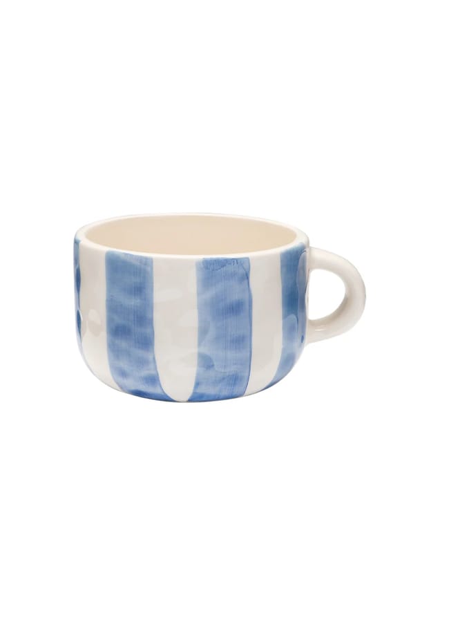 muh Anna + Nina Marinière Stripe Cappuccino Mug