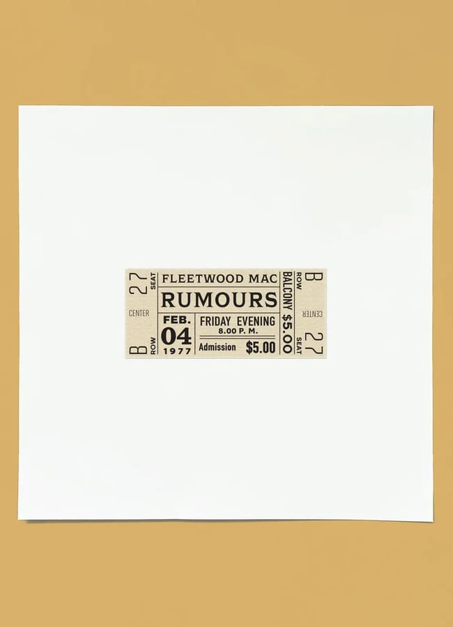 Personalised Gig Ticket Print